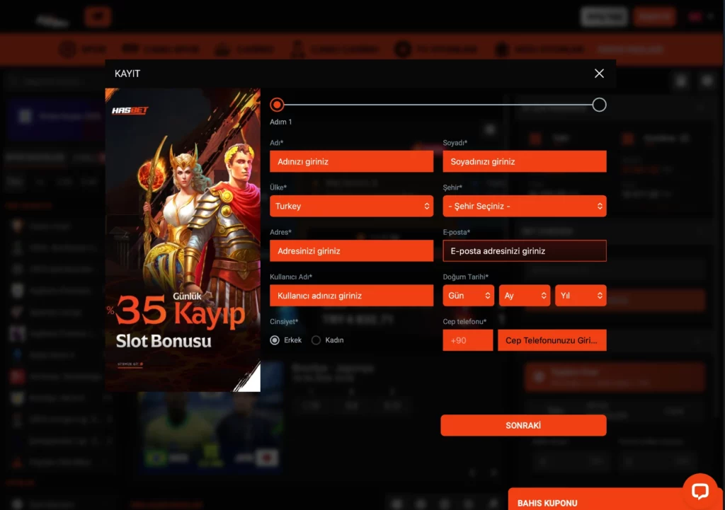 Hesap Oluşturma Adımları